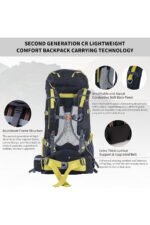 Naturehike 55+5 Litre Profesyonel Kamp ve Trekking Sırt Çantası, Kolay Taşıma İçin Bel Destekli Kamp Çantası - Görsel 2