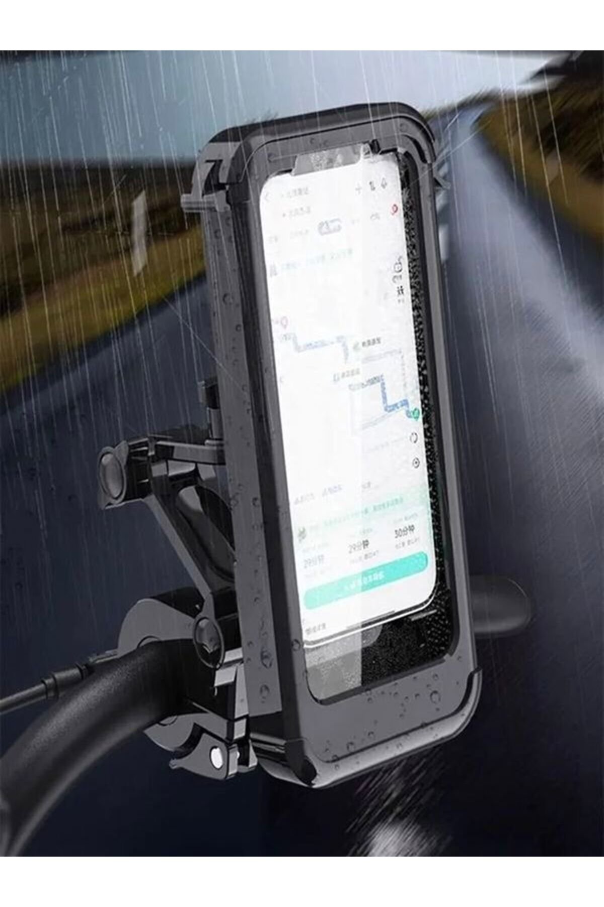 1_org_zoom-607.jpg Deanb DS0MT3 Motosiklet Ve Bisiklet Telefon Tutucu Waterproof Su Geçirmez Direksiyon Gidon Montajlı New - Görsel 1