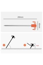 Naturehike Çadır Kazığı 25 Cm ( Galvanizli Demir ) (2 Pcs) - Görsel 2