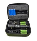 OR-G601 200W Lazer LED El Feneri + Yedek Pil Seti - Powerbank Özellikli Profesyonel Avcı Paketi - Görsel 2