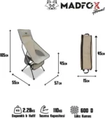 Madfox AirNest Ultra Katlanır Kamp Sandalyesi - Görsel 7