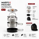 Madfox ProChef 3IN1 Paslanmaz Çelik Kamp Mutfak Seti - Görsel 5