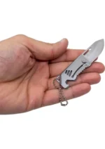 Vip-tec VT875193 Mini Katlanır Bıçak 48x21x8 mm 420 Paslanmaz Çelik Menşei Çin Yüksek Kalite - Görsel 5